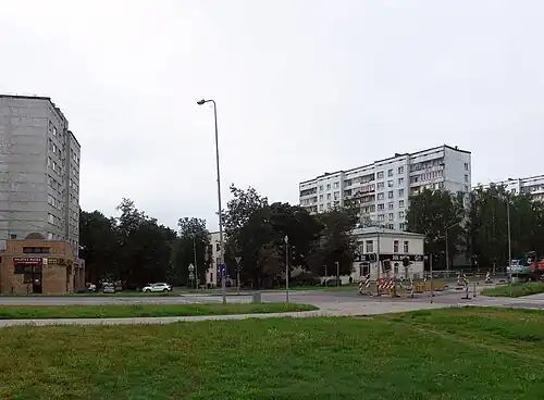 Перекрёсток с улицей А. Домбровска