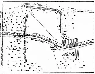 Схема битвы, нарисованная генералом Армфельдтом