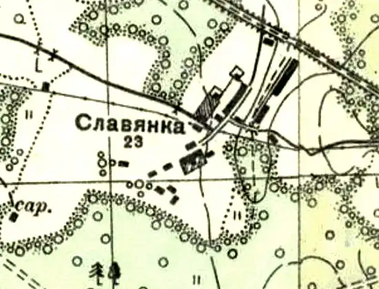 План деревни Славянка. 1941 год