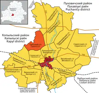 Гресский сельсовет на карте