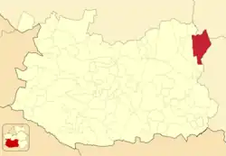 Расположение муниципалитета на карте провинции