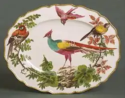 Тарелка с полихромной росписью. Ок. 1765 г.
