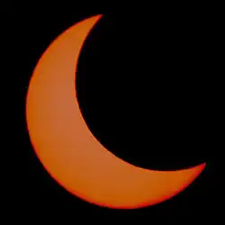 Частное затмение в г. Риверсдэйл Западно-Капской провинции, ЮАР