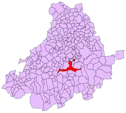 Расположение муниципалитета на карте провинции