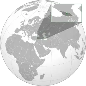 Республика Южная Осетия на карте мира