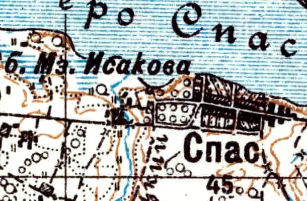 Деревня Спасс-Которск карте 1926 года