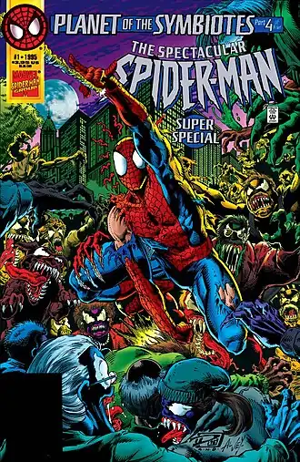 Обложка выпуска Spectacular Spider-Man Super Special #1: Planet of the Symbiotes (сентябрь 1995)