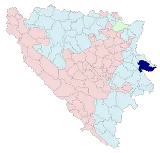 Община Сребреница на карте