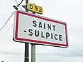 Знак на въезде в Сен-Сюльпис