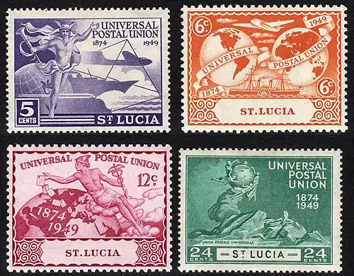 1949: 75-летие ВПС. Многие британские колонии участвовали в этом выпуске