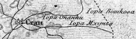 Деревня Стаи на карте 1912 года