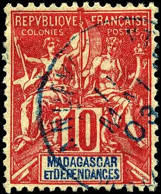 Мадагаскар, 10 сантимов (1900)