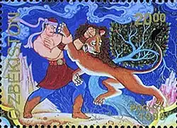 На узбекистанской почтовой марке