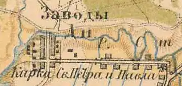 План деревни Старые Заводы. 1885 год