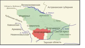 Александровский уезд на карте