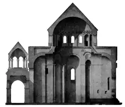 Поперечный разрез церкви Тороса Тораманяна