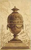 Рисунок из серии «Вазы». Бумага, карандаш, кисть, перо, сепия. Метрополитен-музей, Нью-Йорк