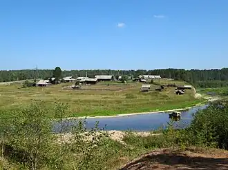 деревня Студёное на берегу Стрельны