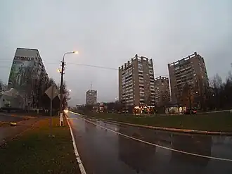 Вид квартала, в котором был Приокск