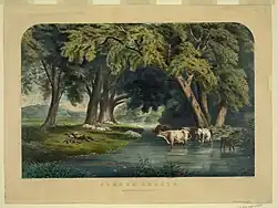 Стадо у водопоя.