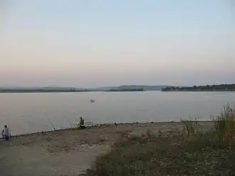 Гружанское водохранилище на закате