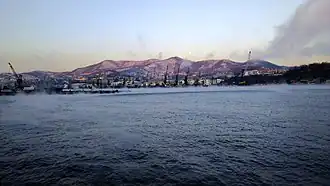 Вид на Рыбный порт со стороны бухты Находка (2012)