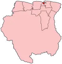 Парамарибо на карте