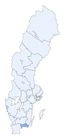 Лен Блекинге на карте