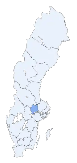 Лен Вестманланд на карте