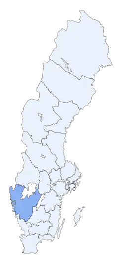 Лен Вестра-Гёталанд на карте