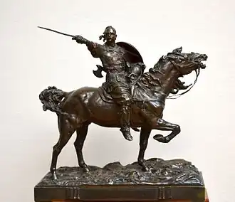 Скульптурное изображение работы Евгения Лансере