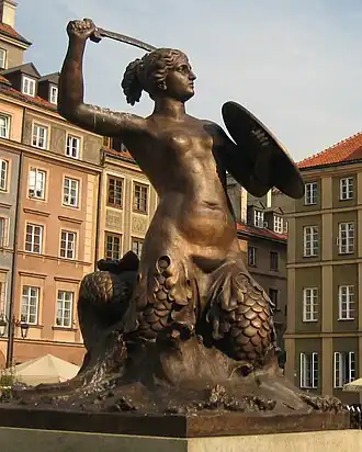 Варшавская сирена на площадирынка Старого города (1855)<maplink lang='ru' latitude='52.2497889' longitude='21.0121694' text='52°14′59″ с. ш. 21°00′43″ в. д.' title='Варшавская сирена' zoom='12'>[ {