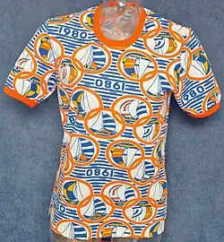 Футболка, выпущенная к Олимпийской регате 1980 года