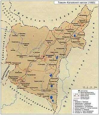 Тамьян-Катайский кантон на карте