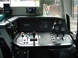 Пульт машиниста ТЭМ23-0002 со стороны малого капота