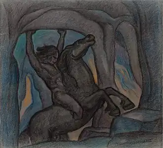 «Калевипоэг у ворот Ада»(August Roosileht)