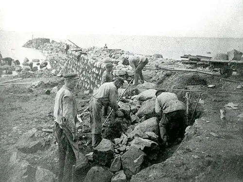 Строительство причала,1925—1926 годы