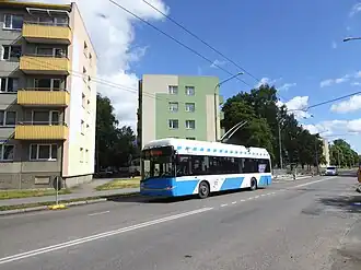 Троллейбус № 5 на улице Эдуарда Вильде