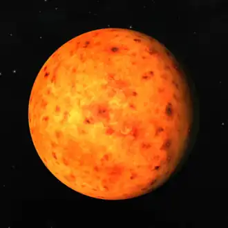 TRAPPIST-1 b в представлении художника.