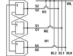 Троичная SRAM на 2или-не