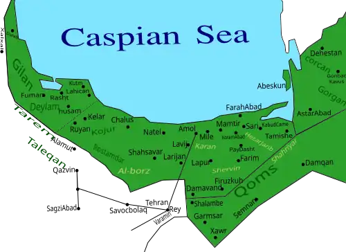 Территория Табаристана