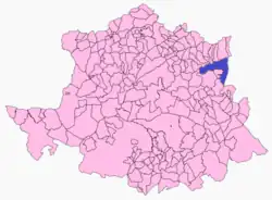 Расположение муниципалитета Талаюэла на карте провинции