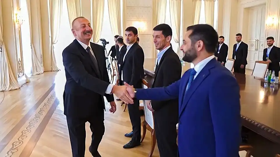 Став чемпионом Европы, со встречи с президентом страны господином Ильхам Алиев