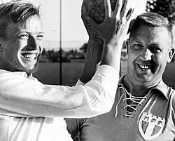 Бёрье Таппер (справа) с сыном Стеффаном.