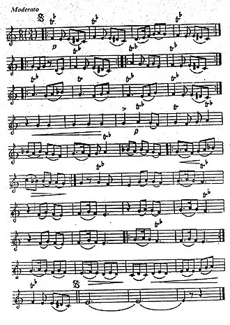 Ноты музыки танца «Терекеме» из сборника «Азербайджанские народные танцы» (Баку, 2002)