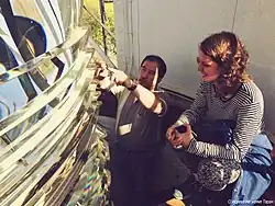 На маяке Таран лекцию читает начальник маяка Михаил Яковлевич Васильев