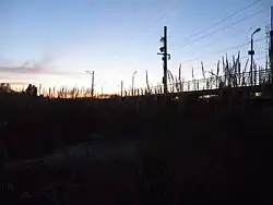 Южная платформа на закате летом 2012 г.