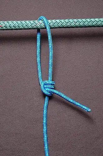 Палаточный узел, который завязан на своём же коренном конце верёвки