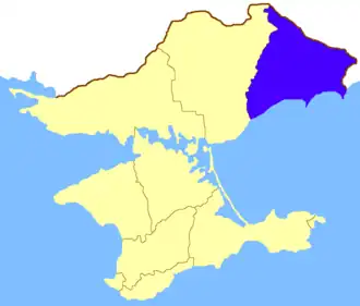 Бердянский уезд на карте