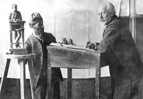 Позирование Гинцбургу. Фото А. А. Насветевича, 1892. Музей истории Петербургской консерватории